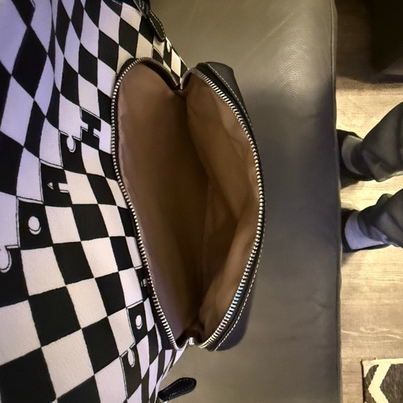 Coach Black and White Checkered Men's Backpack - Picture 14 of 15